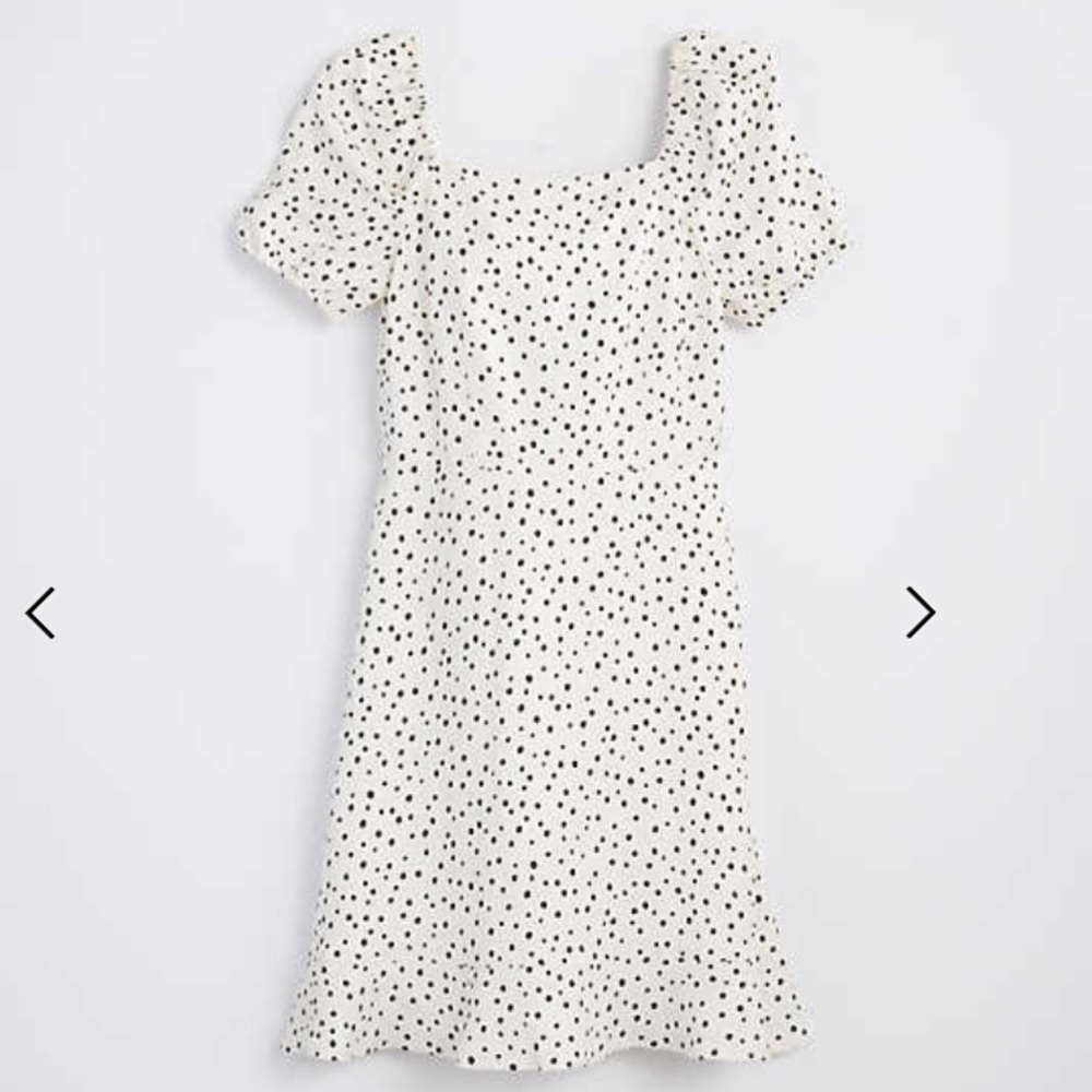 NWT Loft Polka dot  Tie Back Bow dress (8P)
